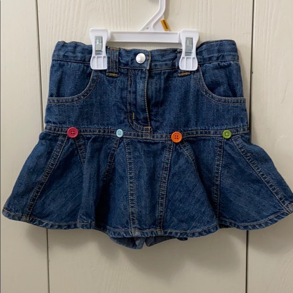 Gymboree Flared Denim Skort with Buttons - Picture 1 of 6